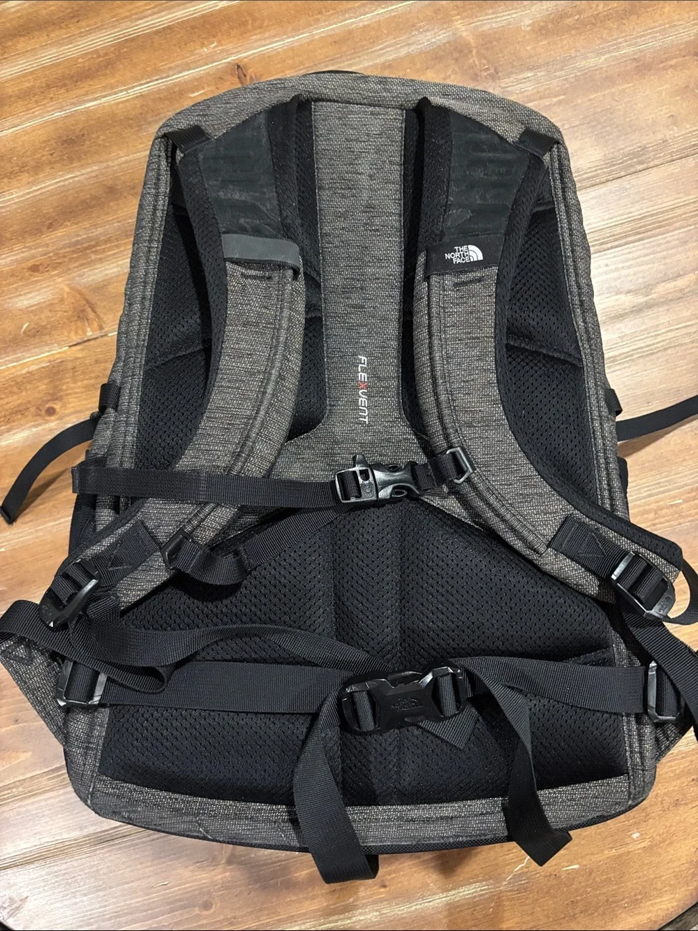The North Face Borealis Backpack - Grey/Black with Gold Hardware
